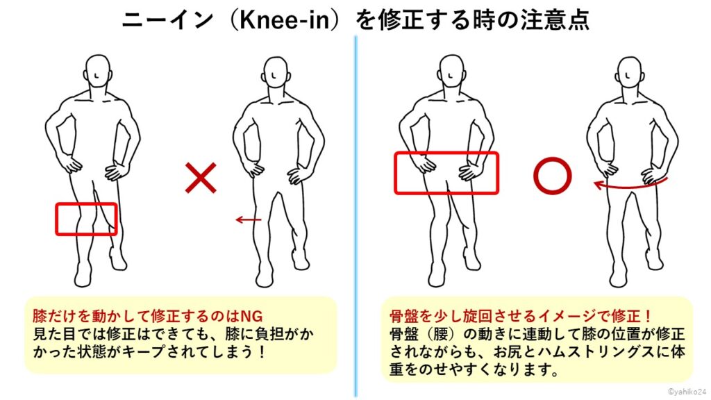 ランジでニーイン（Knee-in）を修正する時の注意点